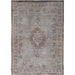 Louis De Poortere Fading World Medallion 8257 Grey Ebony Washable Polyester Flatweave Eco-Rug