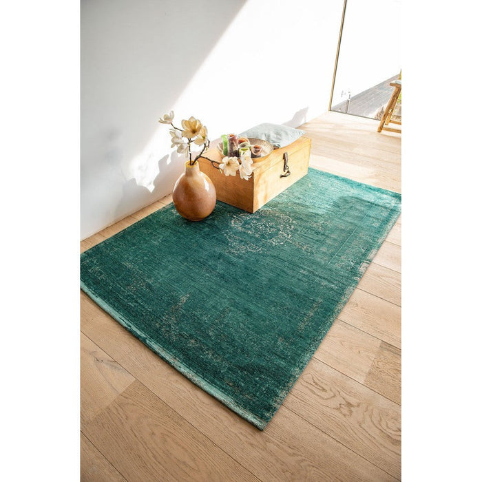 Louis De Poortere Fading World Medallion 8258 Jade Washable Polyester Flatweave Eco-Rug