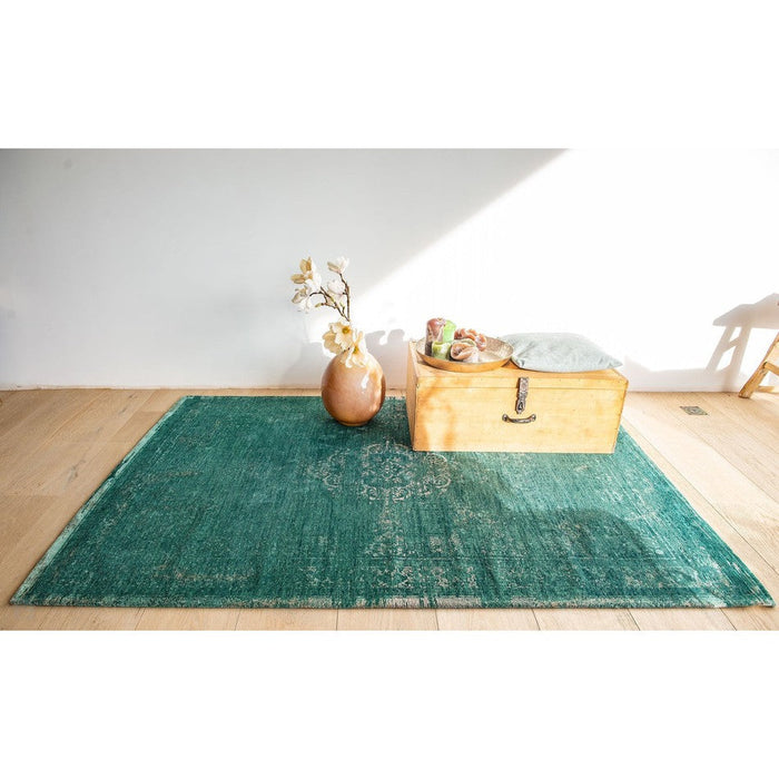 Louis De Poortere Fading World Medallion 8258 Jade Washable Polyester Flatweave Eco-Rug