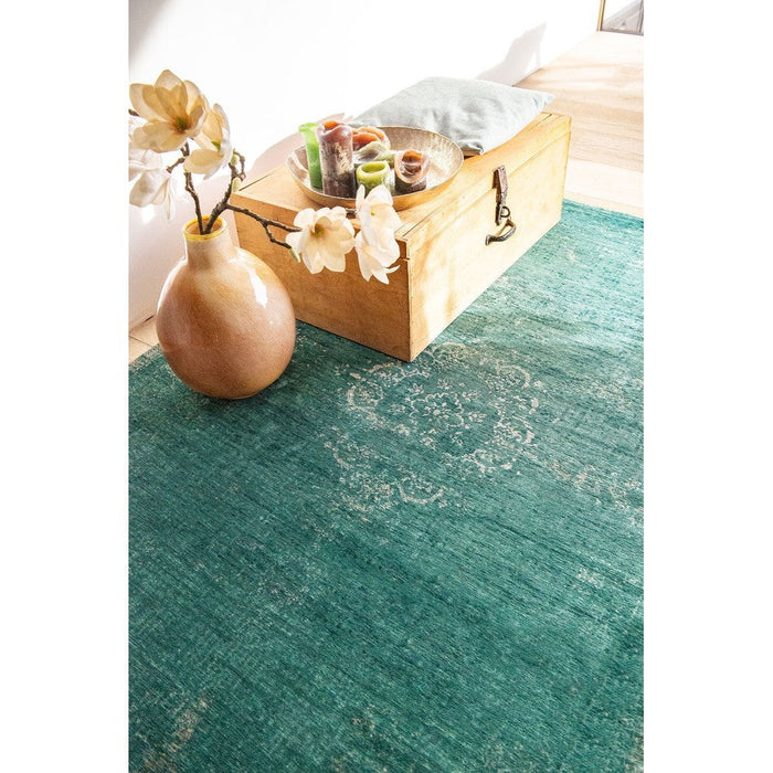 Louis De Poortere Fading World Medallion 8258 Jade Washable Polyester Flatweave Eco-Rug