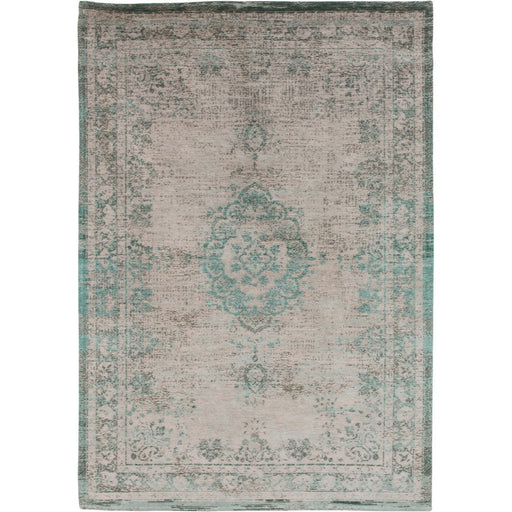 Louis De Poortere Fading World Medallion 8259 Jade Oyster Washable Polyester Flatweave Eco-Rug