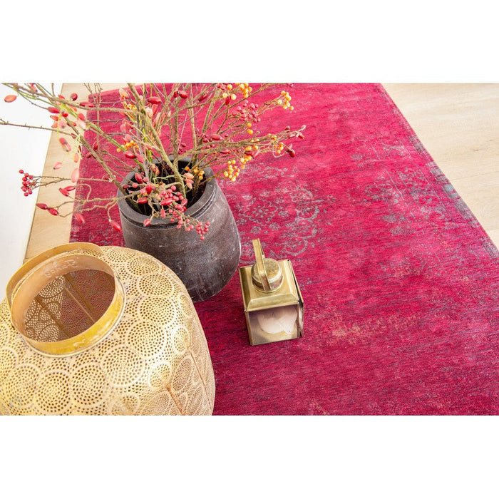 Louis De Poortere Fading World Medallion 8260 Scarlet Washable Polyester Flatweave Eco-Rug