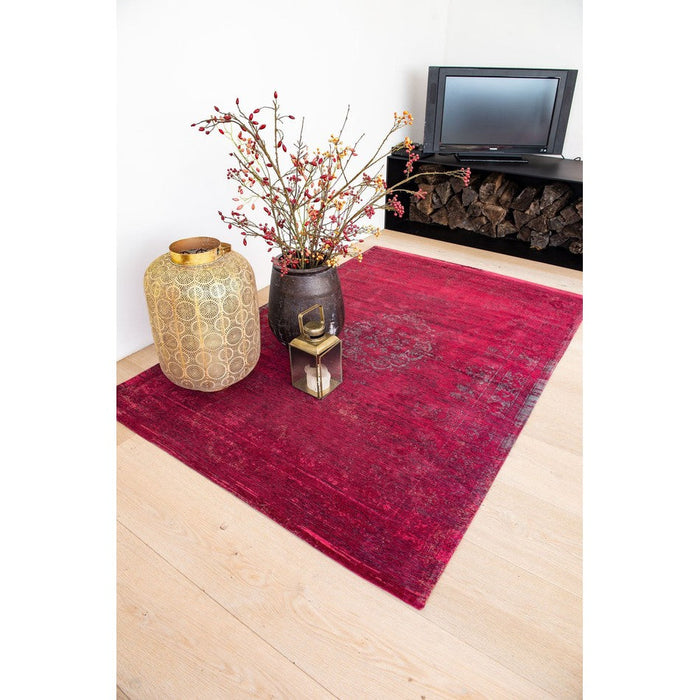 Louis De Poortere Fading World Medallion 8260 Scarlet Washable Polyester Flatweave Eco-Rug