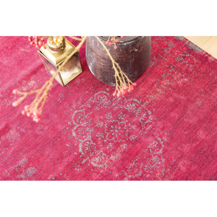 Louis De Poortere Fading World Medallion 8260 Scarlet Washable Polyester Flatweave Eco-Rug