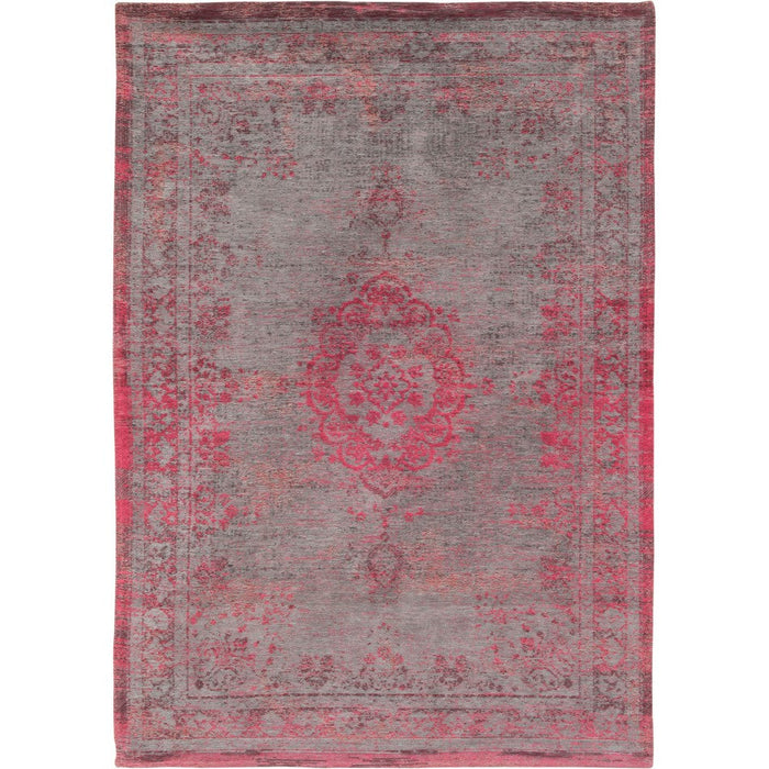 Louis De Poortere Fading World Medallion 8261 Pink Flash Washable Polyester Flatweave Eco-Rug