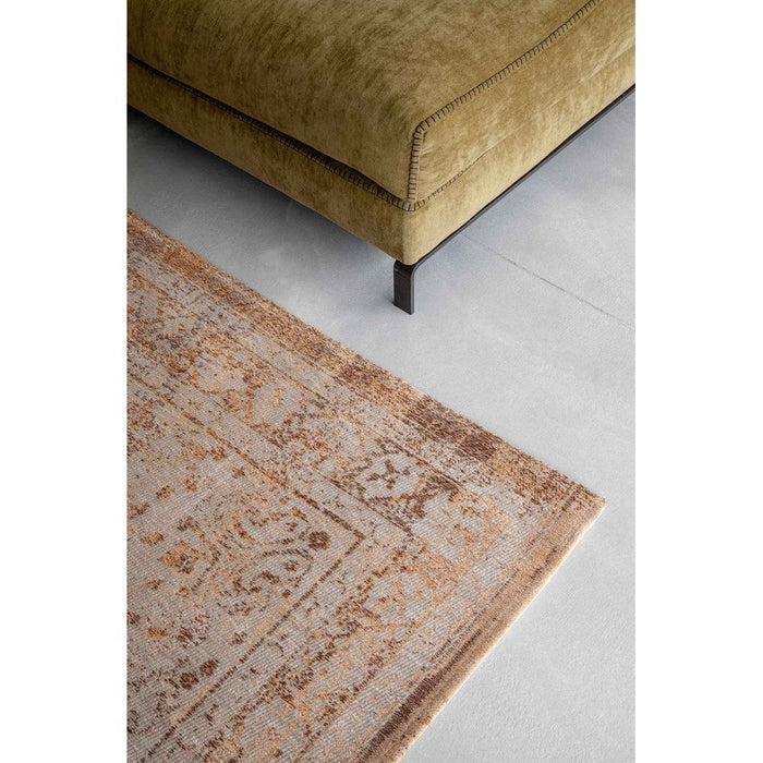 Louis De Poortere Fading World Medallion 9067 Salmon Washable Polyester Flatweave Eco-Rug