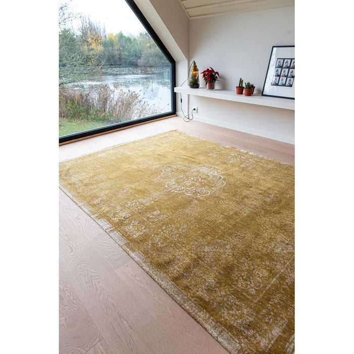 Louis De Poortere Fading World Medallion 9145 Spring Moss Washable Polyester Flatweave Eco-Rug