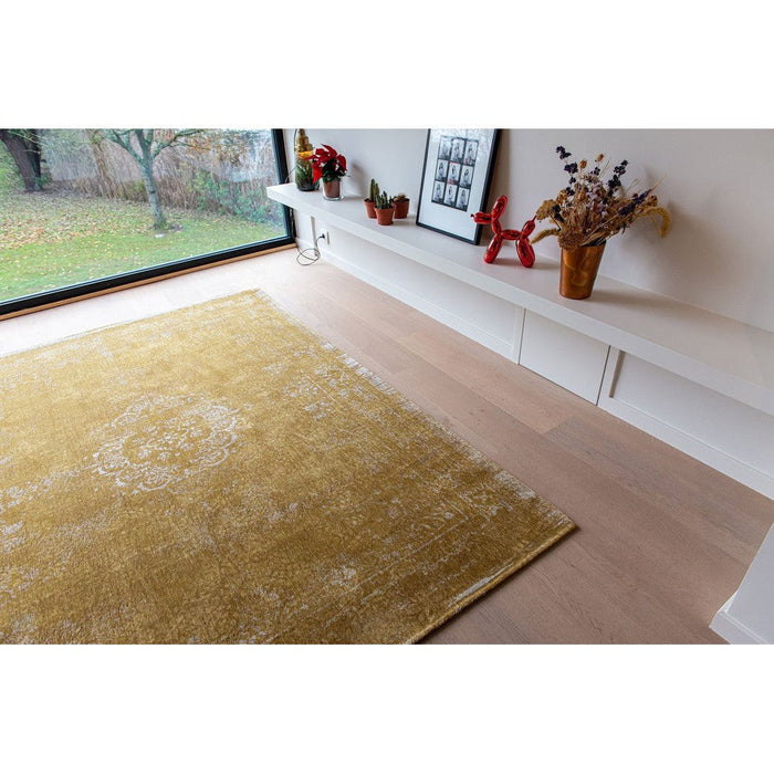 Louis De Poortere Fading World Medallion 9145 Spring Moss Washable Polyester Flatweave Eco-Rug