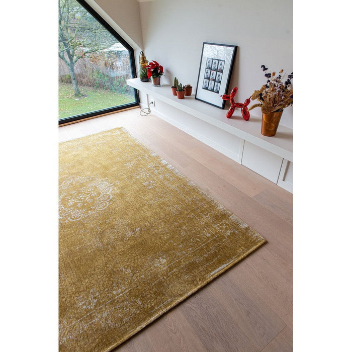 Louis De Poortere Fading World Medallion 9145 Spring Moss Washable Polyester Flatweave Eco-Rug