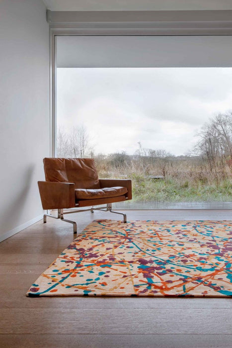 Louis De Poortere Gallery Expression 9221 Orange Drip Rug