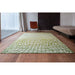 Louis De Poortere Mad Men Dedalo 9204 Republic Green Washable Polyester Flatweave Eco-Rug