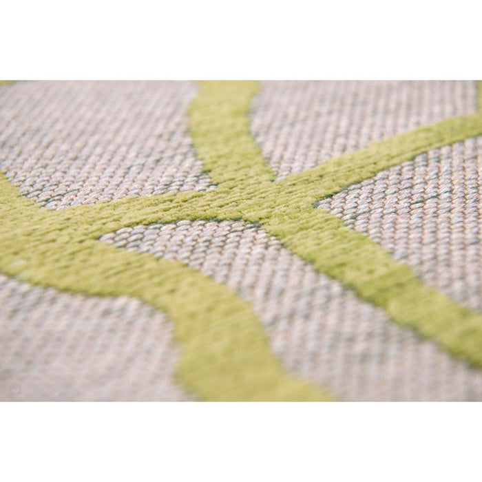 Louis De Poortere Mad Men Dedalo 9204 Republic Green Washable Polyester Flatweave Eco-Runner