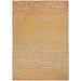 Louis De Poortere Mad Men Dedalo 9205 Yellow Scarab Washable Polyester Flatweave Eco-Rug