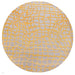 Louis De Poortere Mad Men Dedalo 9205 Yellow Scarab Washable Polyester Flatweave Round Eco-Rug