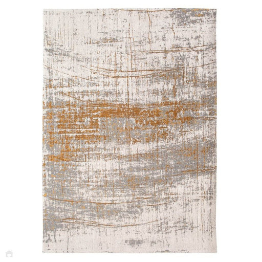 Louis De Poortere Mad Men Griff 8419 Columbus Gold Washable Polyester Flatweave Eco-Rug