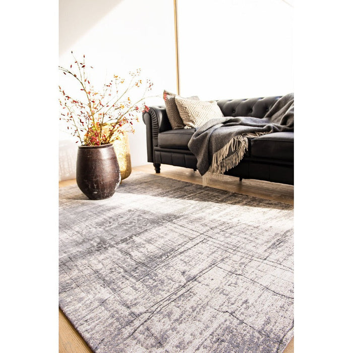 Louis De Poortere Mad Men Griff 8420 Jersey Stone Washable Polyester Flatweave Eco-Rug