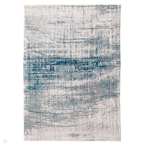 Louis De Poortere Mad Men Griff 8421 Bronx Azurite Washable Polyester Flatweave Eco-Rug