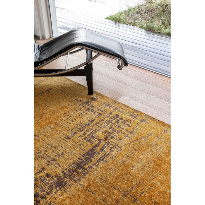 Louis De Poortere Mad Men Griff 8550 Liberty Gold Washable Polyester Flatweave Eco-Rug