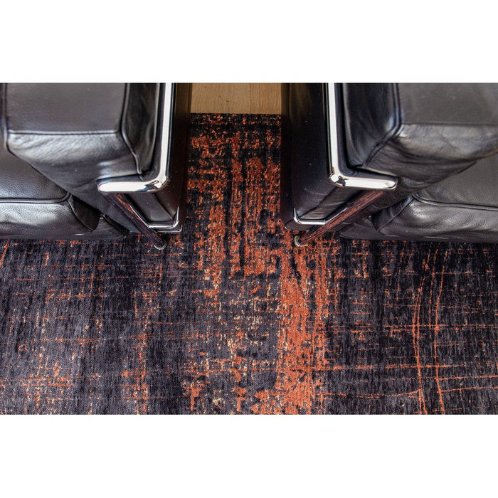 Louis De Poortere Mad Men Griff 8925 Soho Copper Washable Polyester Flatweave Eco-Rug