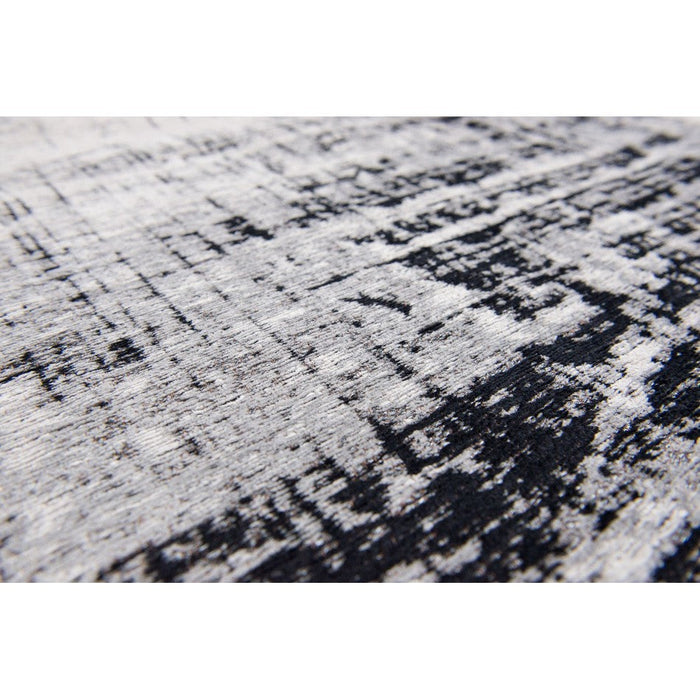 Louis De Poortere Mad Men Griff 8926 Metro Black & White Washable Polyester Flatweave Eco-Rug