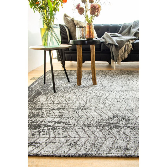 Louis De Poortere Mad Men Jacob's Ladder 8425 Harlem Contrast Washable Polyester Flatweave Eco-Runner