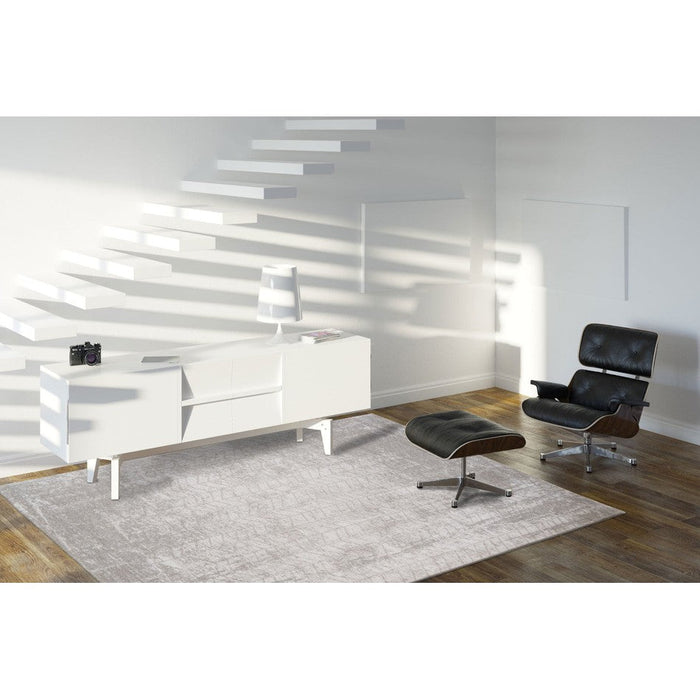 Louis De Poortere Mad Men Jacob's Ladder 8929 White Plains Washable Polyester Flatweave Eco-Runner