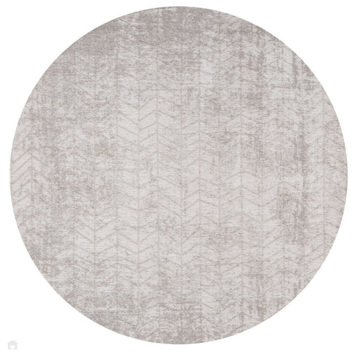 Louis De Poortere Mad Men Jacob's Ladder 8929 White Plains Washable Polyester Flatweave Round Eco-Rug