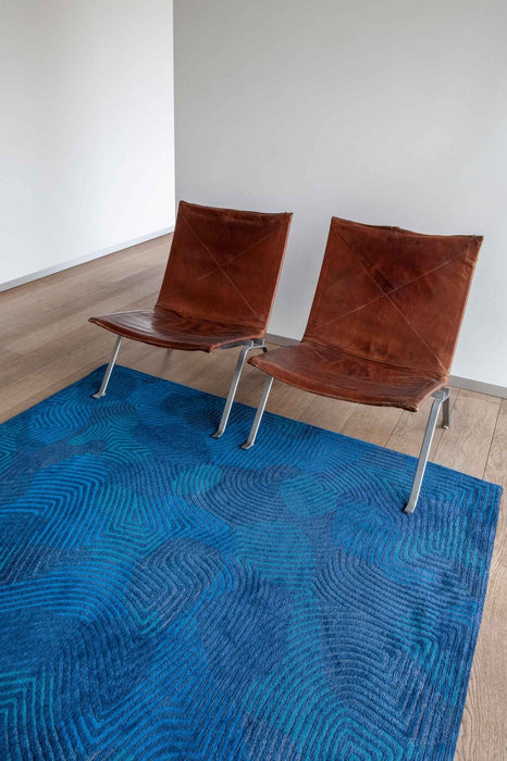 Louis De Poortere Meditation Coral 9225 Blue Lagoon Rug