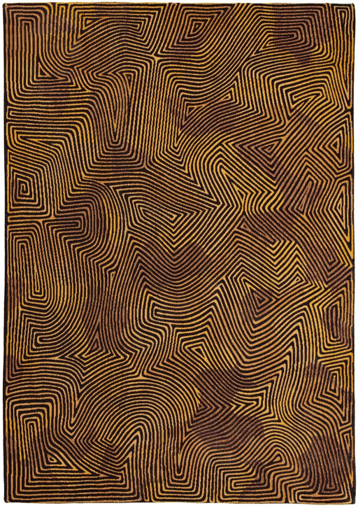 Louis De Poortere Meditation Coral 9227 Black Gold Rug