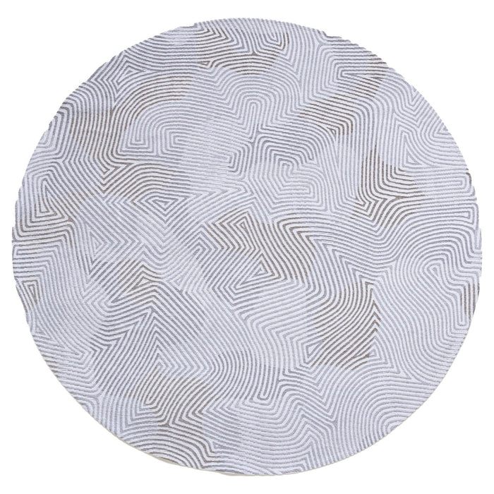 Louis De Poortere Meditation Coral 9228 Oyster White Round Rug