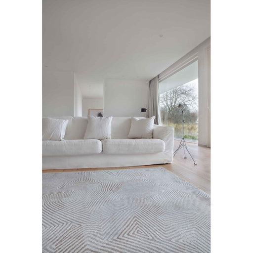 Louis De Poortere Meditation Coral 9228 Oyster White Washable Polyester Flatweave Eco-Rug