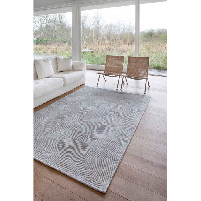 Louis De Poortere Meditation Coral 9228 Oyster White Washable Polyester Flatweave Eco-Rug