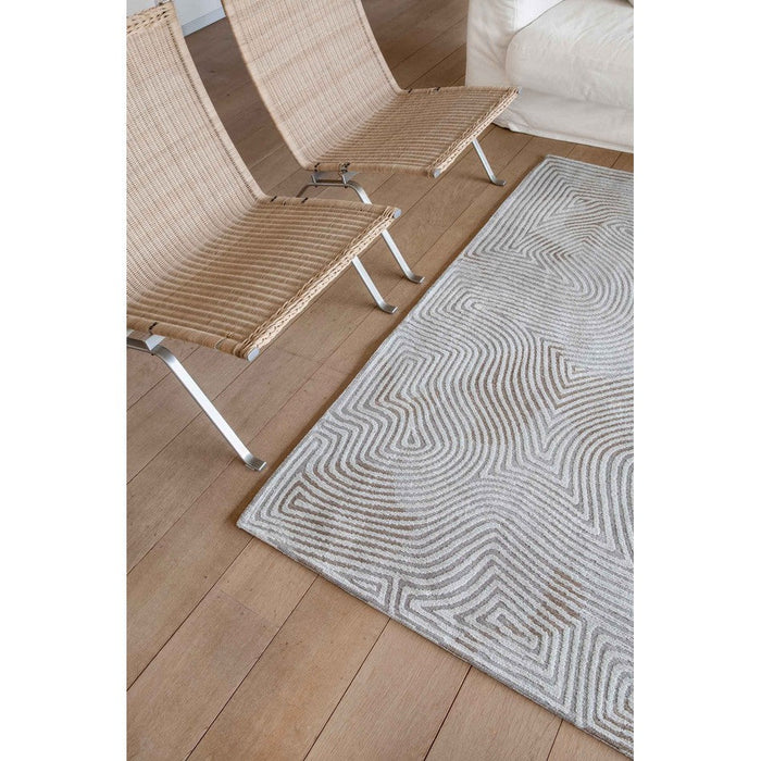 Louis De Poortere Meditation Coral 9228 Oyster White Washable Polyester Flatweave Eco-Rug