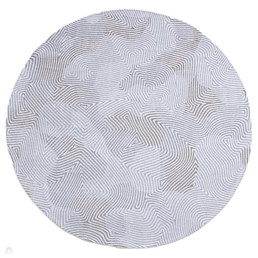 Louis De Poortere Meditation Coral 9228 Oyster White Washable Polyester Flatweave Round Eco-Rug