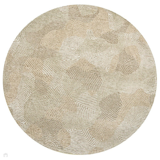 Louis De Poortere Meditation Coral 9229 Shell Beige Washable Polyester Flatweave Round Eco-Rug