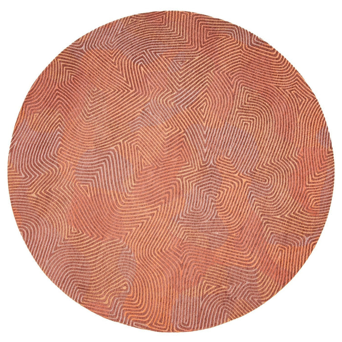 Louis De Poortere Meditation Coral 9230 Volcano Round Rug