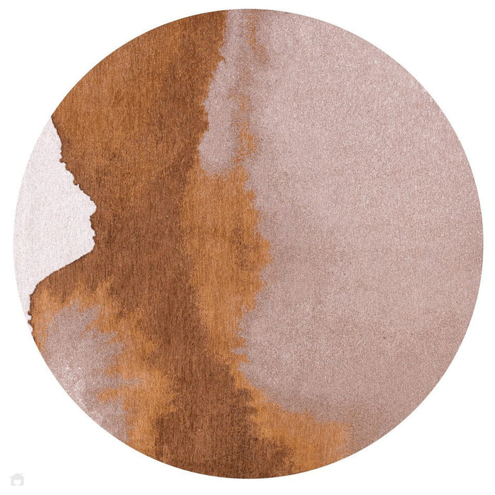 Louis De Poortere Meditation Lagoon 9326 Chestnut Washable Polyester Flatweave Round Eco-Rug