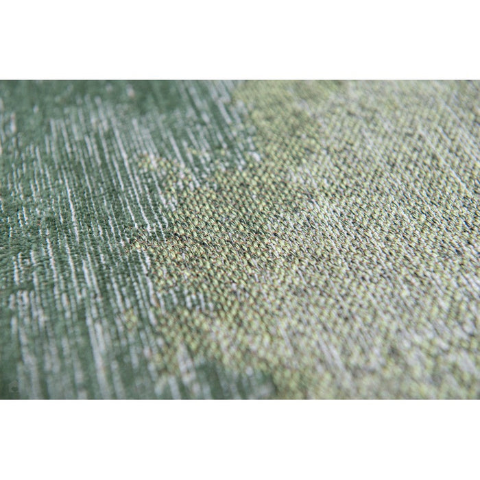 Louis De Poortere Meditation Lagoon 9331 Palm Green Washable Polyester Flatweave Eco-Rug