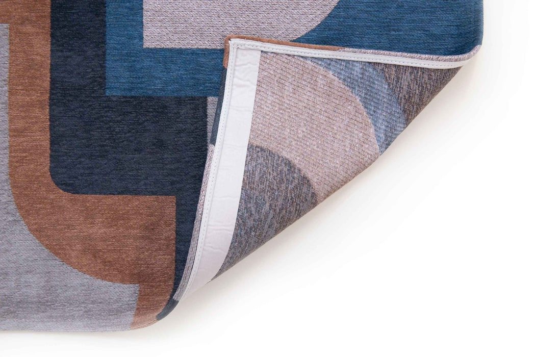 Louis De Poortere Nuance Module 9196 Camel Blue Rug