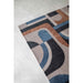 Louis De Poortere Nuance Module 9196 Camel Blue Washable Polyester Flatweave Eco-Rug