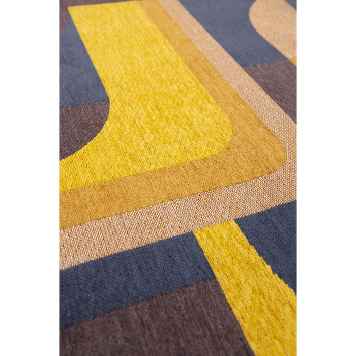 Louis De Poortere Nuance Module 9210 Yellow Meyer Washable Polyester Flatweave Eco-Rug