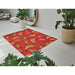 Louis De Poortere Pop Banana 9392 Miami Red Washable Polyester Flatweave Eco-Rug