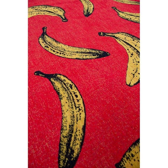 Louis De Poortere Pop Banana 9392 Miami Red Washable Polyester Flatweave Eco-Rug