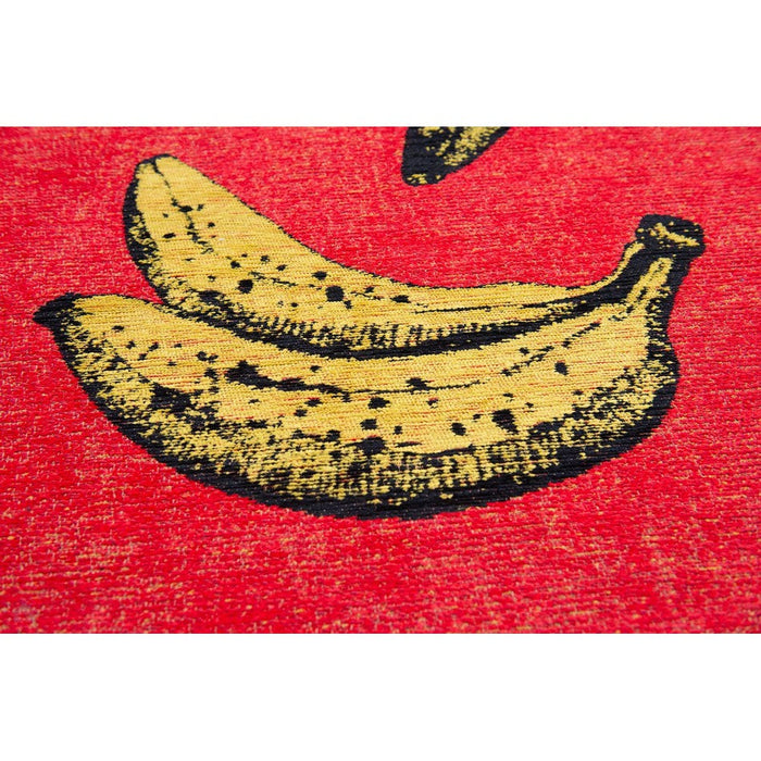 Louis De Poortere Pop Banana 9392 Miami Red Washable Polyester Flatweave Eco-Rug