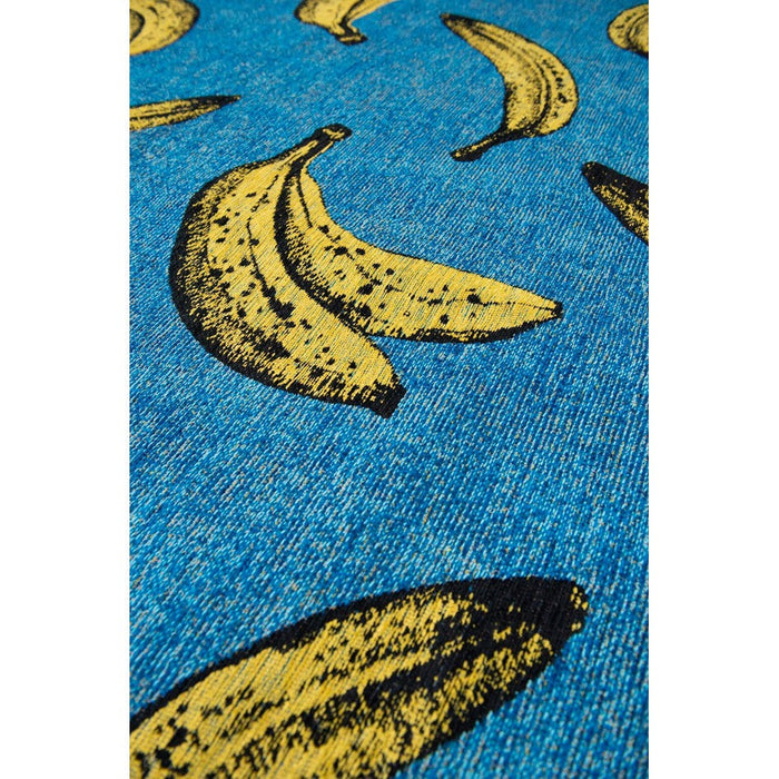 Louis De Poortere Pop Banana 9394 California Blue Washable Polyester Flatweave Eco-Rug