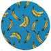 Louis De Poortere Pop Banana 9394 California Blue Washable Polyester Flatweave Round Eco-Rug