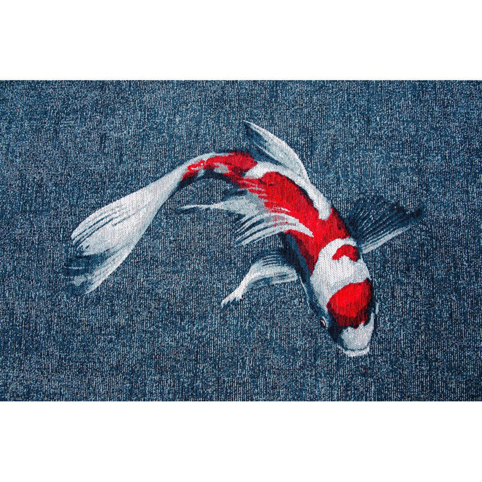 Louis De Poortere Pop Koi 9390 Japanese Pond Washable Polyester Flatweave Eco-Rug