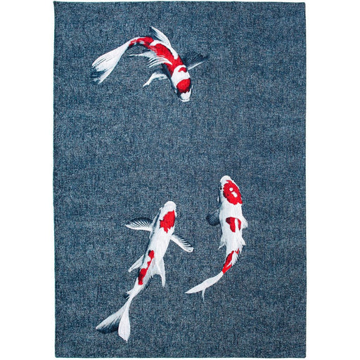 Louis De Poortere Pop Koi 9390 Japanese Pond Washable Polyester Flatweave Eco-Rug