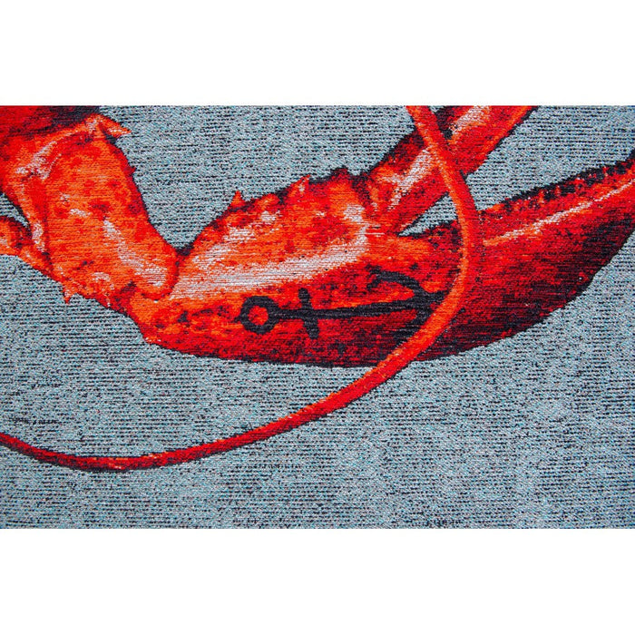 Louis De Poortere Pop Lobster 9389 Steam Red Washable Polyester Flatweave Eco-Rug