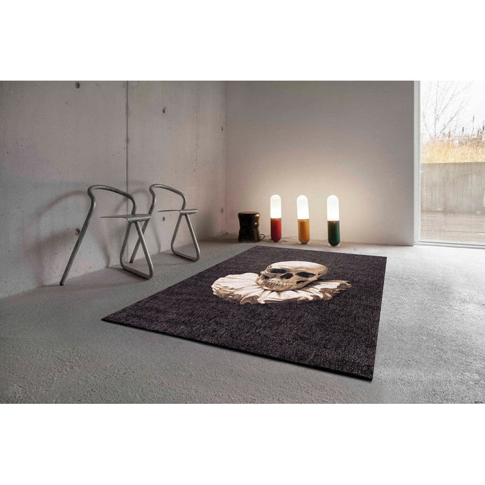 Louis De Poortere Pop Momento Mori 9391 Funny Bones Washable Polyester Flatweave Eco-Rug